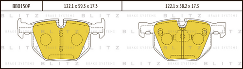Фото 1 BB0150P BLITZ Тормозные колодки
