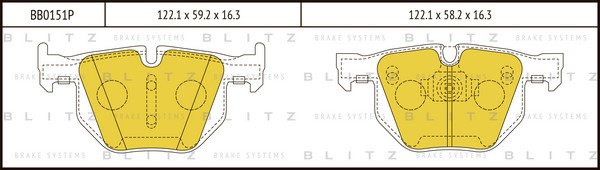 BB0151P BLITZ Тормозные колодки