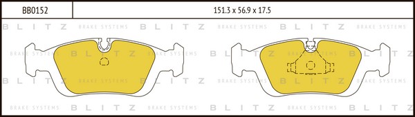 BB0152 BLITZ Тормозные колодки