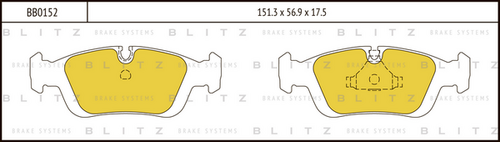 Фото 1 BB0152 BLITZ Тормозные колодки