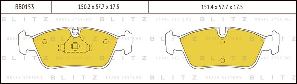BB0153 BLITZ Тормозные колодки