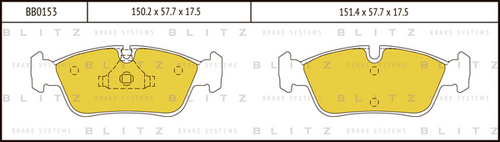 Фото 1 BB0153 BLITZ Тормозные колодки