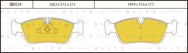 BB0154 BLITZ Тормозные колодки