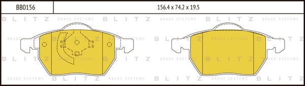 BB0156 BLITZ Тормозные колодки