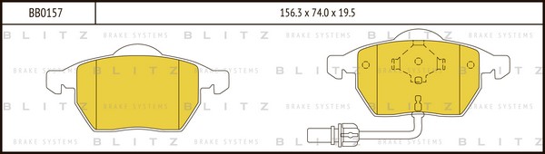 BB0157 BLITZ Тормозные колодки