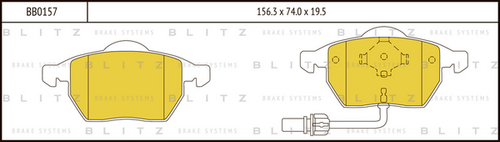 Фото 1 BB0157 BLITZ Тормозные колодки
