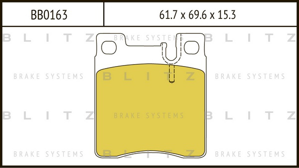 BB0163 BLITZ Колодки тормозные дисковые