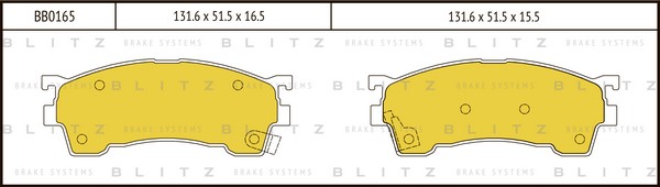 BB0165 BLITZ Тормозные колодки