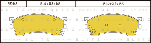 Фото 1 BB0165 BLITZ Тормозные колодки