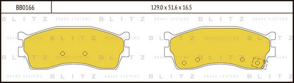 BB0166 BLITZ Тормозные колодки