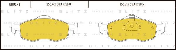 BB0171 BLITZ Тормозные колодки