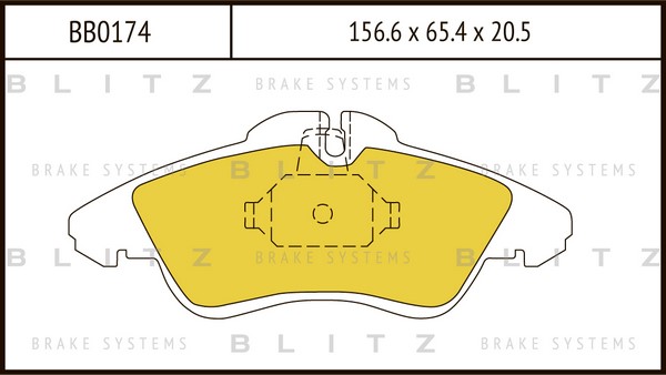 BB0174 BLITZ Тормозные колодки