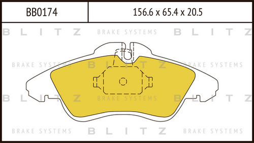 Фото 1 BB0174 BLITZ Тормозные колодки