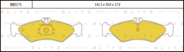 BB0175 BLITZ Тормозные колодки