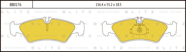 BB0176 BLITZ Тормозные колодки