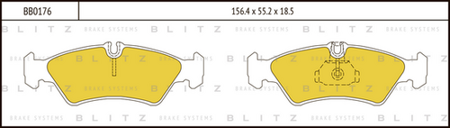 Фото 1 BB0176 BLITZ Тормозные колодки