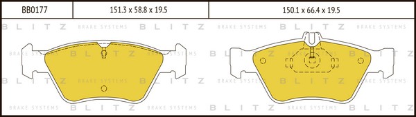 BB0177 BLITZ Тормозные колодки