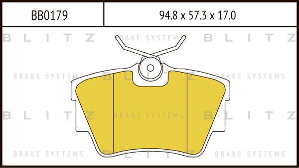 BB0179 BLITZ Тормозные колодки