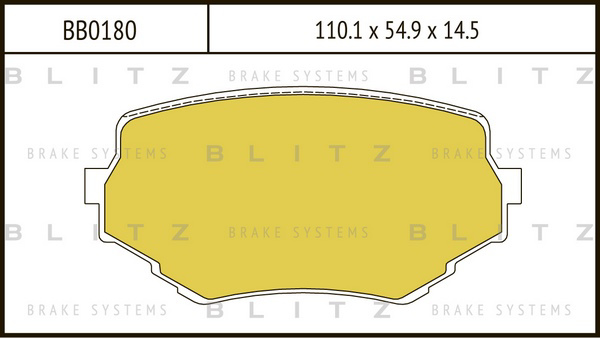 BB0180 BLITZ Колодки тормозные дисковые