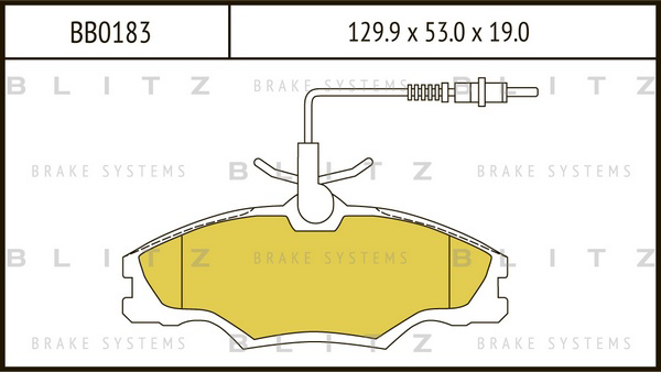 BB0183 BLITZ Колодки тормозные дисковые