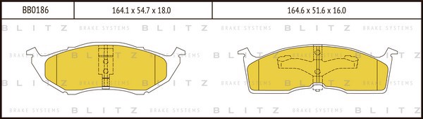 BB0186 BLITZ Колодки тормозные дисковые