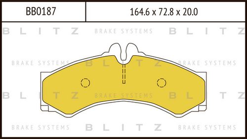 Фото 1 BB0187 BLITZ Тормозные колодки