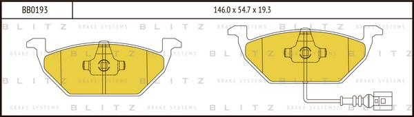 BB0193 BLITZ Тормозные колодки