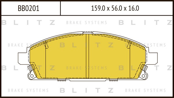 BB0201 BLITZ Тормозные колодки