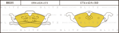 Фото 1 BB0203 BLITZ Тормозные колодки