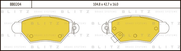 BB0204 BLITZ Тормозные колодки