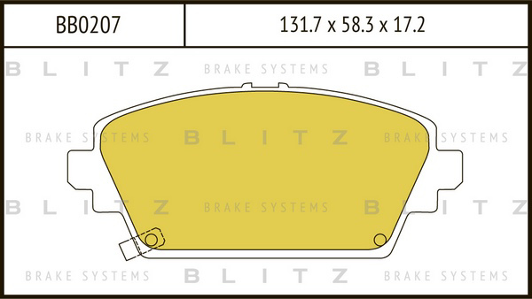 BB0207 BLITZ Колодки тормозные дисковые