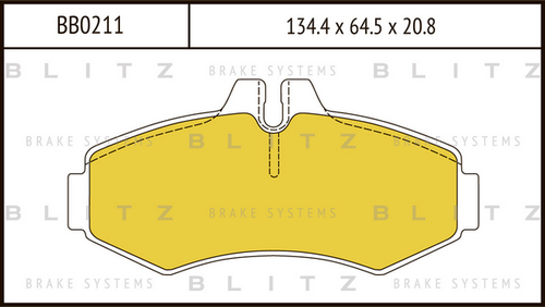 Фото 1 BB0211 BLITZ Тормозные колодки