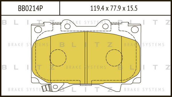 BB0214P BLITZ Колодки тормозные дисковые