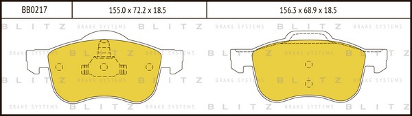 BB0217 BLITZ Тормозные колодки