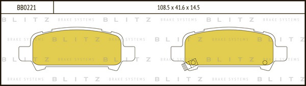 BB0221 BLITZ Колодки тормозные дисковые