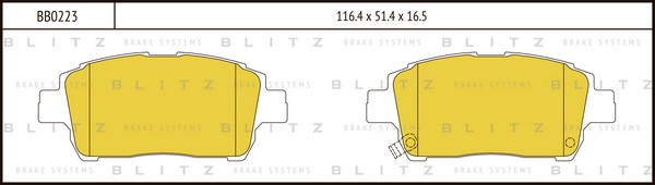 BB0223 BLITZ Тормозные колодки