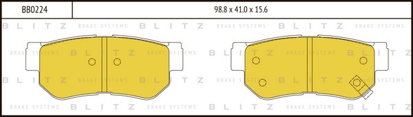 BB0224 BLITZ Тормозные колодки