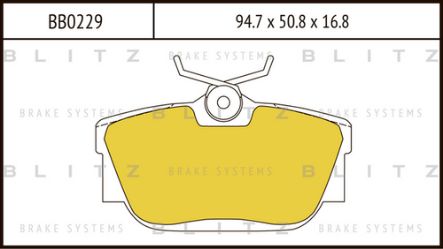 Фото 1 BB0229 BLITZ Тормозные колодки