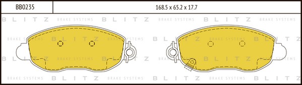 BB0235 BLITZ Тормозные колодки