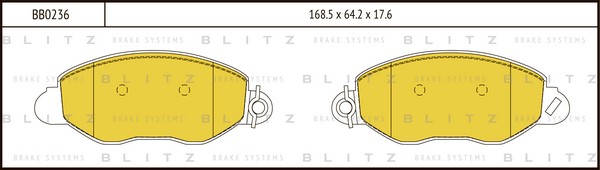 BB0236 BLITZ Тормозные колодки