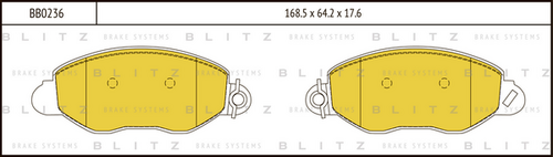 Фото 1 BB0236 BLITZ Тормозные колодки