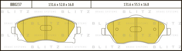 BB0237 BLITZ Колодки тормозные дисковые