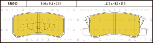 Фото 1 BB0240 BLITZ Тормозные колодки