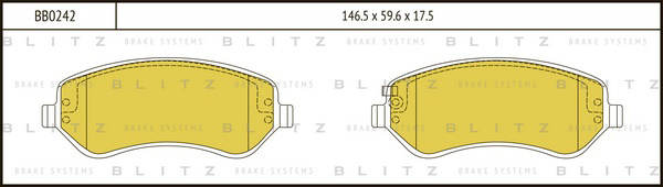 BB0242 BLITZ Колодки тормозные дисковые