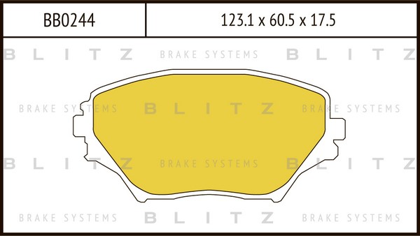 BB0244 BLITZ Тормозные колодки