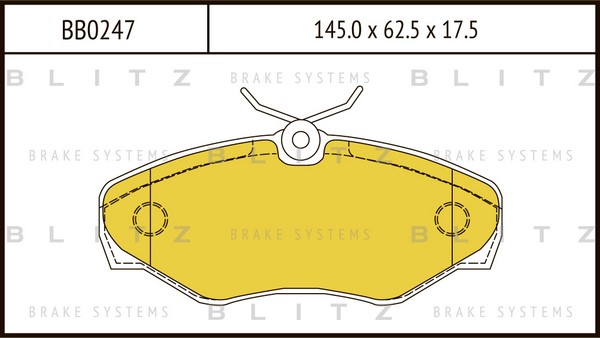 BB0247 BLITZ Тормозные колодки