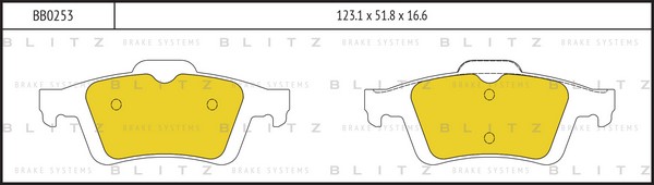 BB0253 BLITZ Тормозные колодки