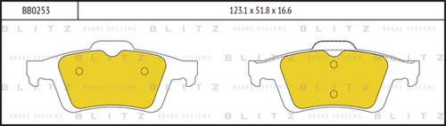 Фото 1 BB0253 BLITZ Тормозные колодки
