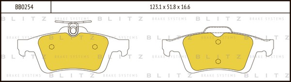 BB0254 BLITZ Тормозные колодки