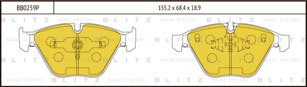 BB0259P BLITZ Тормозные колодки